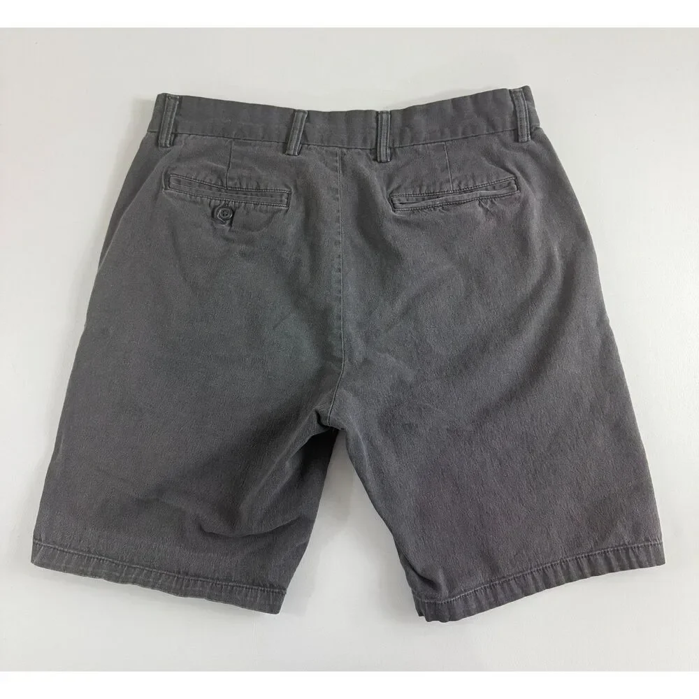 Old Navy Ultimate Slim Built-In Flex Shorts Men's 32 Gray 10 Inseam Chino